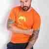 Orange T-shirt Fritidsklader men's terrace fashion