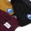 Fritidsklader bobble hats in navy blue, mustard, burgundy and black