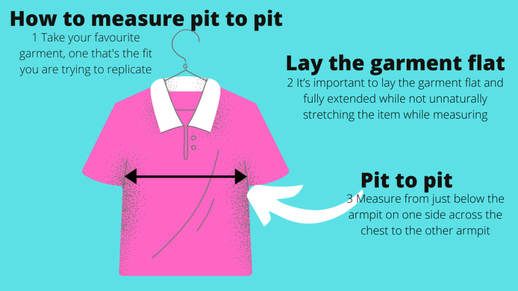 Pit to pit measurements - how to measure pit to pit